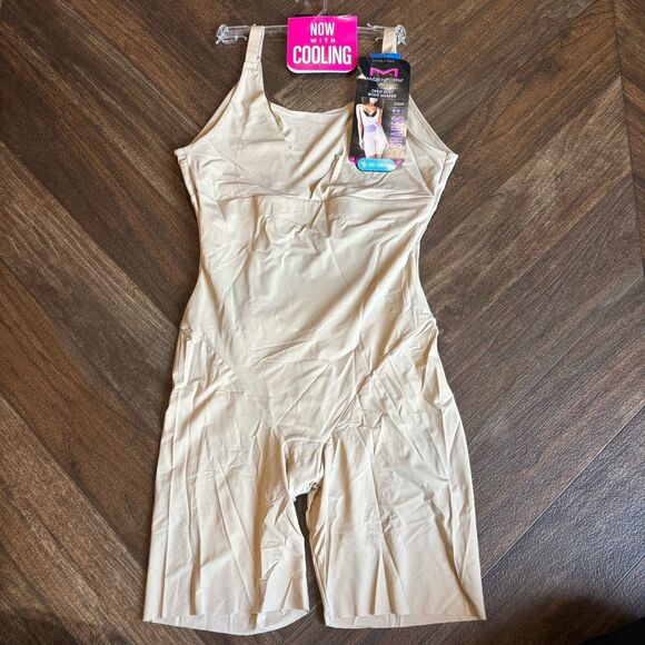 Maidenform Firm Control Open Bust Body Shaper Shapewear 2556 Beige Size XL NWT - Picture 4 of 11